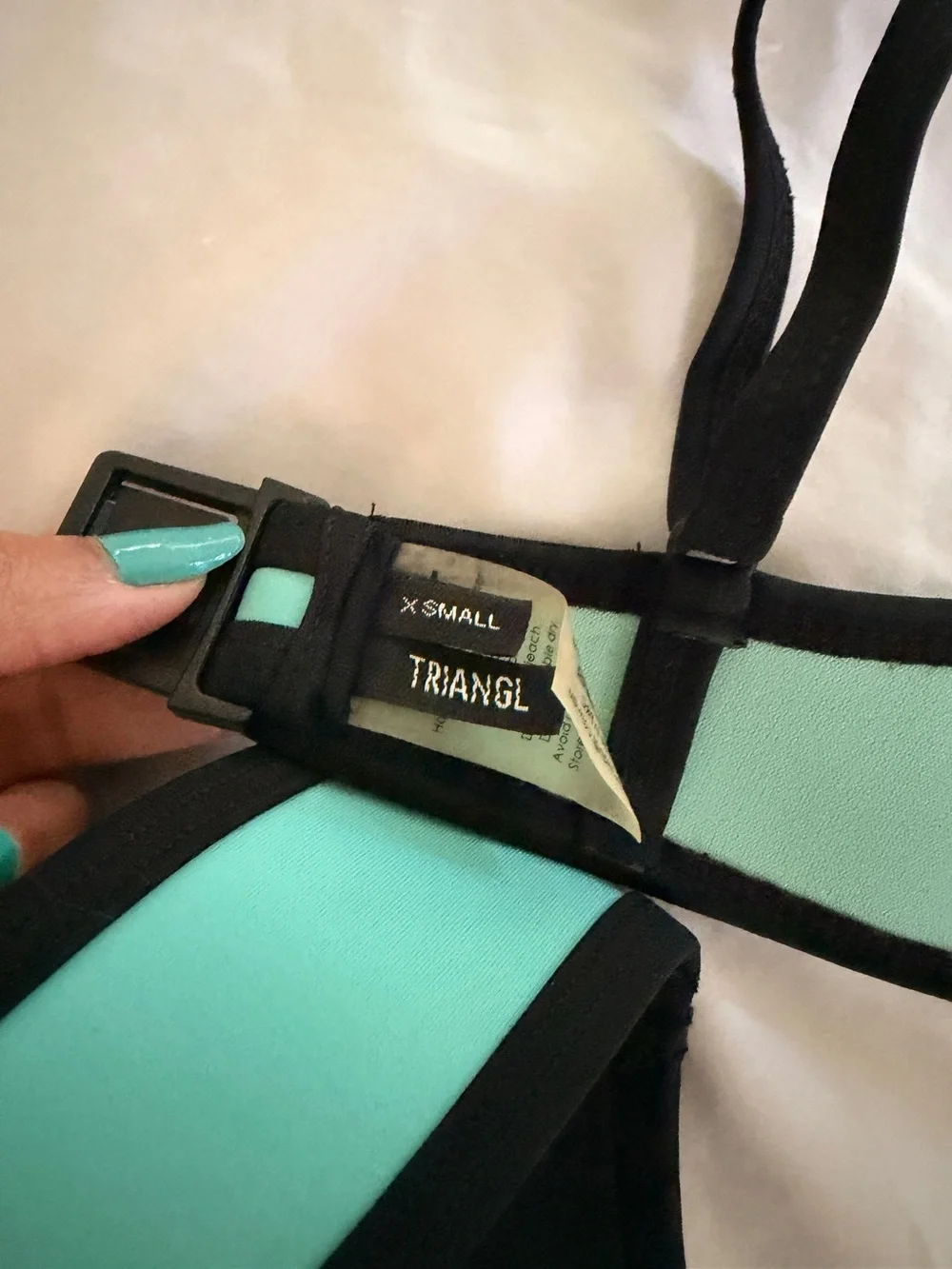 Triangl Neoprene black aqua XS bikini (EUC) - Picture 6 of 6